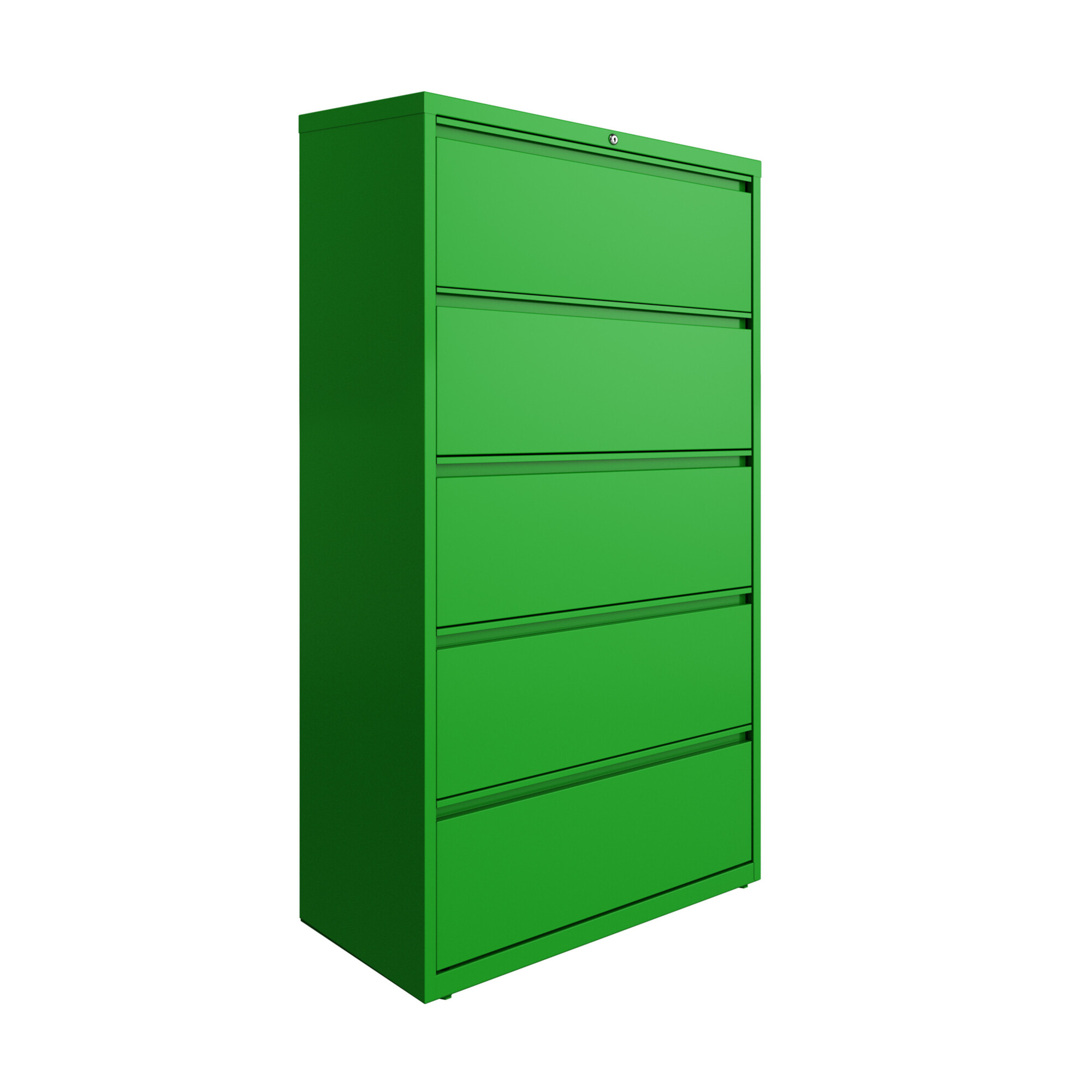 Hirsh Industries, 5 Drawer Lateral File Cabinet, Width 36 in, Depth 18.625 in, Height 67.625 in, Model# 24259